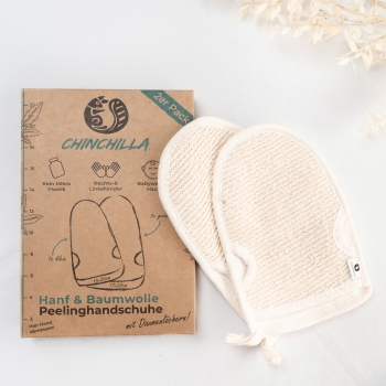 Peelinghandschuhe aus Baumwolle & Hanf | 2er Pack