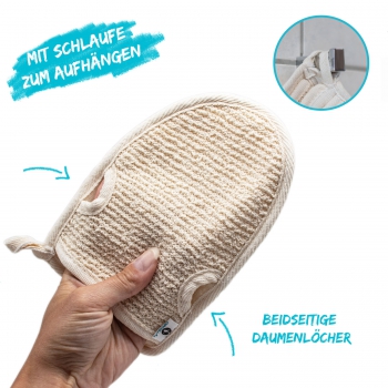 Peelinghandschuhe aus Baumwolle & Hanf | 2er Pack